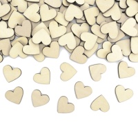 Confetti de madera con forma de corazón de 50 unidades