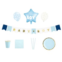 Pack para fiesta de Baby Shower niño