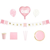 Pack para fiesta de Baby Shower niña