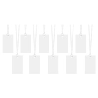 Etiquetas de regalo blancas rectangulares con cinta - 10 unidades