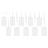 Etiquetas de regalo blancas rectangulares con cinta - 10 unidades