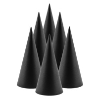 Sombreros de fiesta negros personalizables - 6 unidades