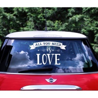 Adhesivo para coche All You Need is Love de 33 x 45 cm - 1 unidad