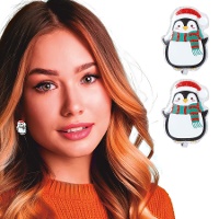 Pendientes de pingüinos navideños - 1 par