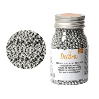 Sprinkles de perlas plateadas medianas de 100 gr - Decora