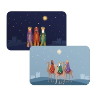 Mantel individual de Reyes Magos de Oriente de 43 x 28 cm - 1 unidad