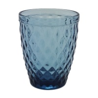 Vaso de 250 ml cristal grabado azul