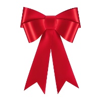 Lazo decorativo rojo de 24 x 35 cm