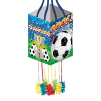 Piñata cuadrada de fútbol - 34 x 20 cm
