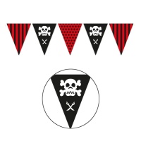 Banderín de triángulos de Piratas - 5,00 m
