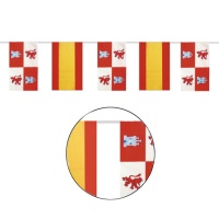 Banderín de España y Castilla y León - 50 m