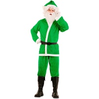 Disfraz de Papá Noel de colores para hombre