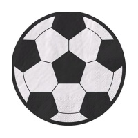 Servilletas de balón de fútbol 16,5 x 16,5 cm - 20 unidades