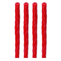 Regaliz rojo de fresa trenzado - Fini torcidas twisted straws - 170 g