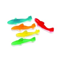 Tiburones multicolor - Fini jelly sharks - 100 g