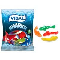 Tiburones multicolor - Fini jelly sharks - 90 gr