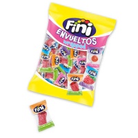 Regaliz rojo de fresa rellena trenzado con pica pica en tacos con envase individual - Fini - 100 unidades