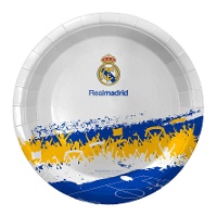 Plato de Real Madrid aficion de 18 cm - 8 unidades