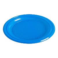 Platos de 22 cm de plástico de colores - 10 unidades