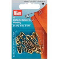 Imperdibles de 3,8 cm dorados - Prym - 12 unidades