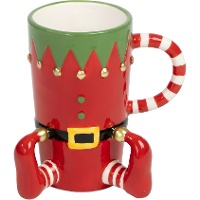 Taza navideña con forma de elfo