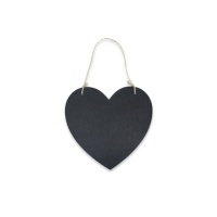 Cartel de pizarra para personalizar forma de corazón - 1 unidad