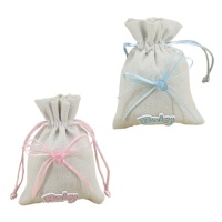 Bolsas de tela de baby shower chupete - 2 unidades
