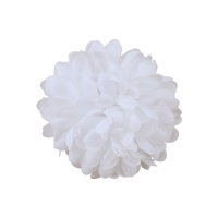 Flor con pinza blanca de 12 cm - 1 unidad