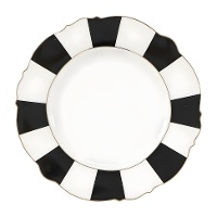 Plato de 20,4 cm Excellence rayas blanco y negro