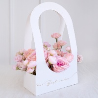 Cesta para flores de papel Best Wishes de 38,5 cm