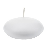Vela flotante de 8 cm blanca - 4 unidades