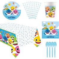 Pack para fiesta de Baby Shark - 8 personas