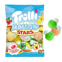 Nubes rellenas con forma de frutas - Trolli mallow stars - 150 gr