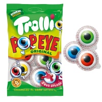 Ojos rellenos - envase individual - Trolli pop eye - 75 gr