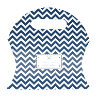 Caja de cartón maletín chevron de colores - 12 unidades