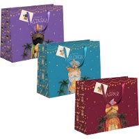 Bolsa regalo de 35 x 28 x 15 cm de Reyes Magos - 1 unidad
