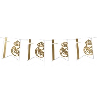 Banderín de Real Madrid escudo dorado