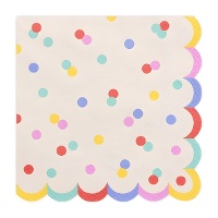 Servilletas de Pastel de Confeti de 16,5 x 16,5 cm - 20 unidades