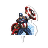 Vela de los Vengadores de Capitán América de 8 cm - 1 unidad