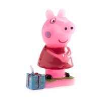 Vela de figura Peppa Pig con regalo de 8 cm - 1 unidad