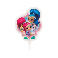 Vela decorativa de Shimmer and Shine de 7,5 x 6 cm - 1 unidad