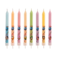 Velas de colores de Mickey Mouse de 8,5 cm - 8 unidades