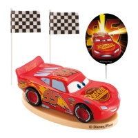 Decoración para tarta de Cars Rayo McQueen - 4 unidades