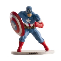 Figura para tarta de Capitán América de 8 cm - 1 unidad