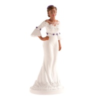 Figura para tarta de boda de novia elegante - 16 cm