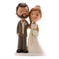 Figura para tarta de boda de novios elegantes - 14 cm