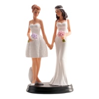 Figura para tarta de boda de novias - 20 cm