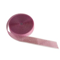 Cinta strass 8 líneas para tarta rosa - 10 m