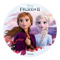 Oblea comestible de Frozen 2 Elsa y Ana de 20 cm