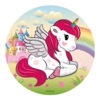 Oblea comestible de Unicornio - 20 cm